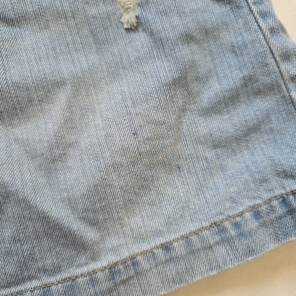 VTG 90s American Eagle Distressed Denim Mini Skirt Size 10 Dated 1999 - Picture 5 of 15